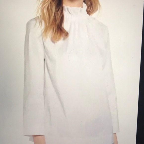 halogen ruffle neck blouse